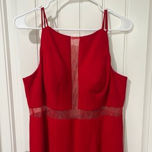 Aiden Mattox Red Formal Lace Dress